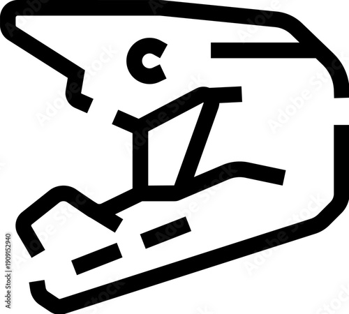 Motocross helmet illustration emphasizing head protection and safety for off road racing and extreme sport lifestyle, ideal for adventure, speed, competition and rider gear concepts