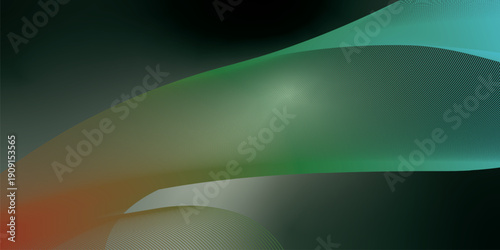 Light yellow and teal abstract shape background with grainy gradient and black noisy texture for wide banner poster and header design