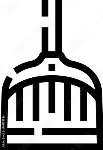 Broom icon representing cleaning and sweeping for various household chores, tidy environments, and domestic tasks, symbolizing cleanliness and routine maintenance