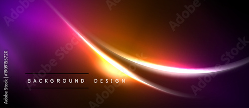 Abstract vibrant background. Gradient colors blend, creating dynamic light effects. Modern design suitable for digital projects.