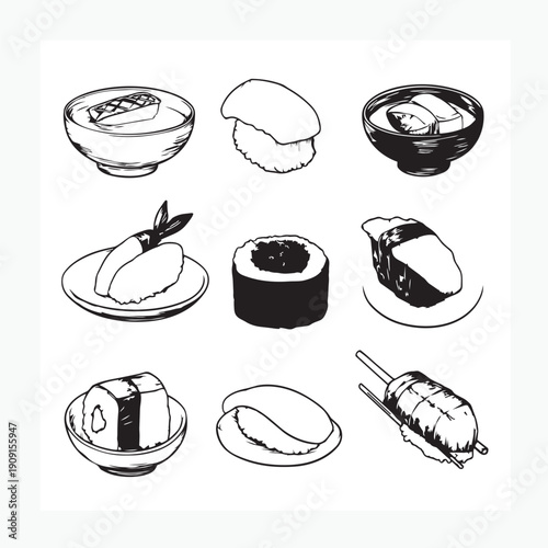 set of food icons