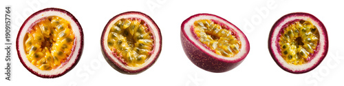 Passionfruit isolated on transparent background - design element cut-out object collection