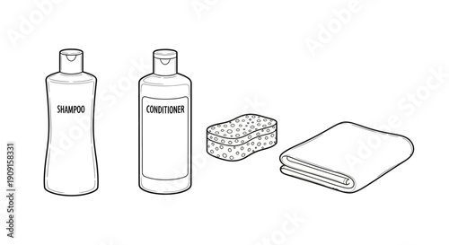 Shampoo, Conditioner, Sponge, and Towel: Essential Bath and Shower Products