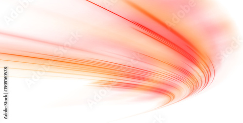 Fényképezés Electric orange lines trace a high-speed roadway