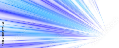 Foto A vibrant blue roadway shines under streaming light