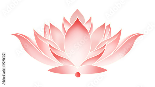 Pink Lotus Flower Watercolor Spiritual Meditation Yoga Symbol.Lotus Flower Illustration Sacred Spiritual Buddhist Zen Symbol.Pink Lotus Sacred Flower Spiritual Wellness Meditation Art Logo.