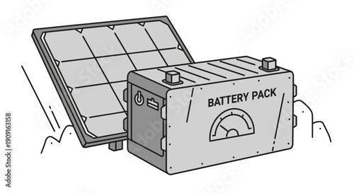Portable Solar Panel and Battery Pack for Off-Grid Power