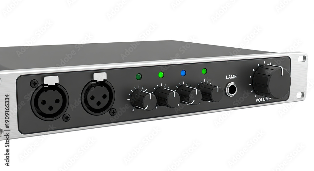 Obraz premium Audio Interface with XLR Inputs and Rotary Knobs