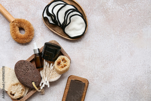 Cotton pads and bath suppli...