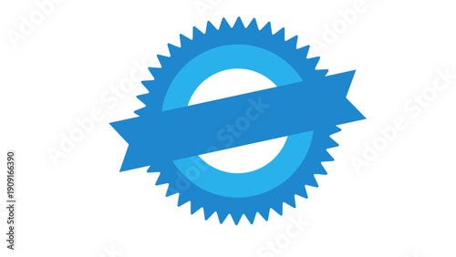Blue Badge Seal Icon Award Certification Quality Guarantee Approval Stamp Verified Trust Premium Winner Achievement Symbol for E-commerce Marketing Business Logo Brand Graphics Professional