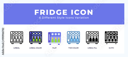 Fridge icon vector for web. and mobile app