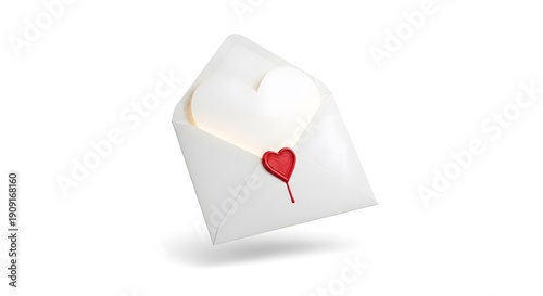 Love Letter Envelope with Heart Seal
