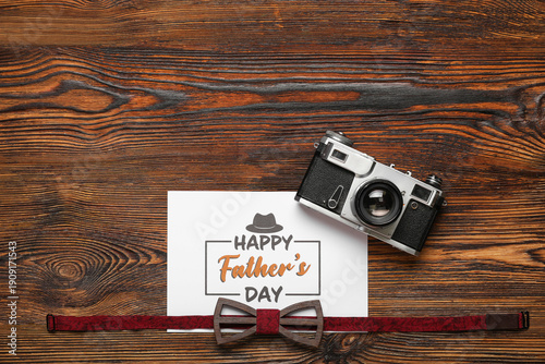 Card with text HAPPY FATHER...