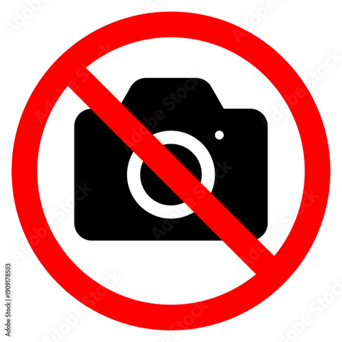 撮影禁止マークのイラスト素材