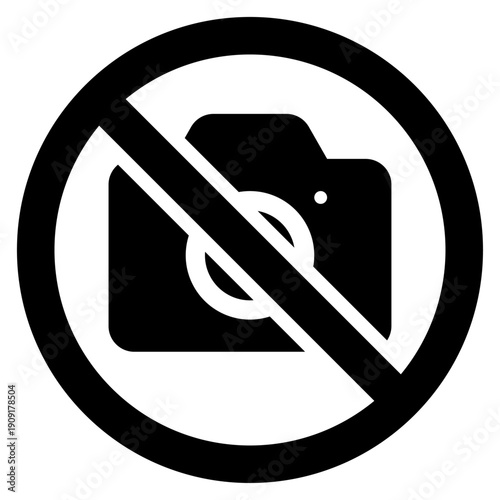 撮影禁止マークのイラスト素材