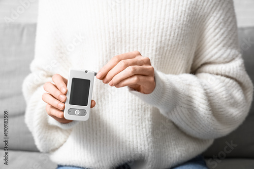 Young diabetic woman with d...