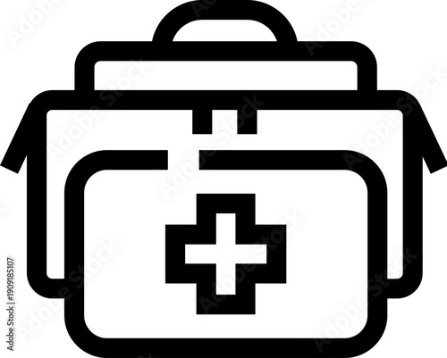 First aid kit icon illustrating health support, immediate response, and essential medical care, signifying emergency preparedness and healthcare services