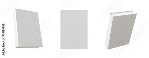 Tableau sur toile White blank hardcover book mockups
