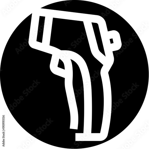 Infrared thermometer icon symbolizing contactless temperature checking, health safety protocols, and medical diagnostic equipment for screening fever or illness