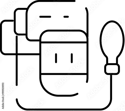Blood pressure monitor symbolizing health checkups, cardiovascular care, and diagnostic tools, representing the process of measuring vital signs for disease prevention and medical treatment