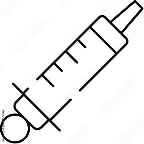 Dropper icon appearing as a simple black outline on a white background, representing medical applications, liquid measurements, and pharmaceutical solutions