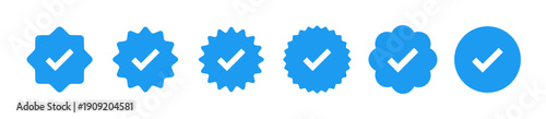 Set of Verified Tick Badges and Icons.