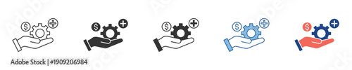 Hand Holding Gear Icon Symbolizing Enhanced Technical Service, System Management, and Personalized Support Solutions