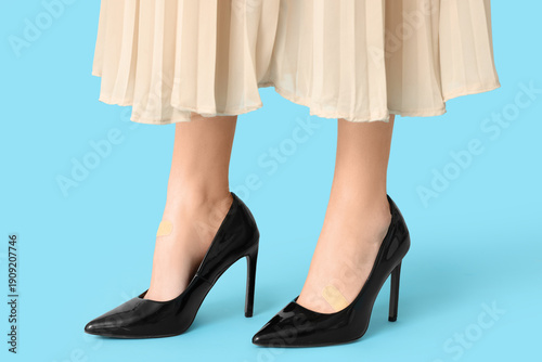Legs of young woman in high...