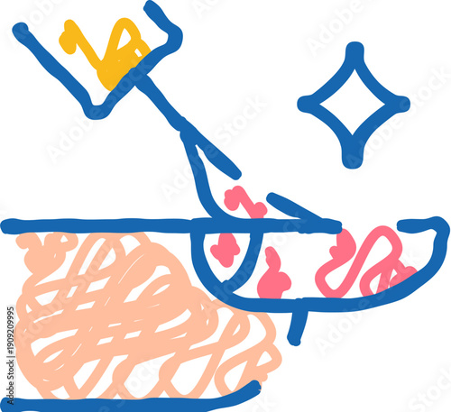 Human digestive system illustration showing stomach, intestines and organs processing food, absorbing nutrients and converting fuel through enzymes, peristalsis and metabolism