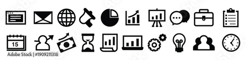 business grow up icons vector