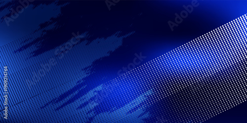 Blue gradient wave and sparkling on dark background. You use can banner, brochre, presentation. Vector illustration