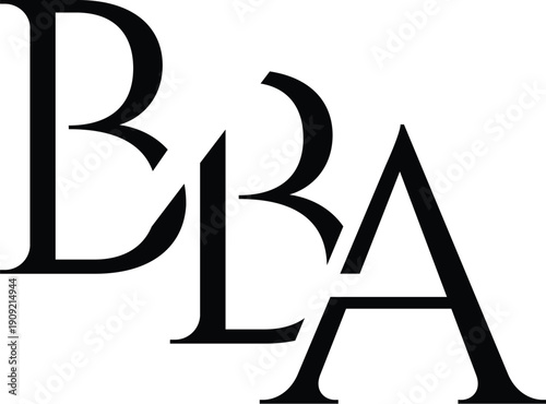 Letter BBA clothing logo