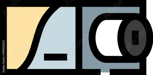 Door lock mechanism line icon showing latch and keyhole, representing secure access, privacy, entry control and safety for home, office, web and app interfaces, uiux designs