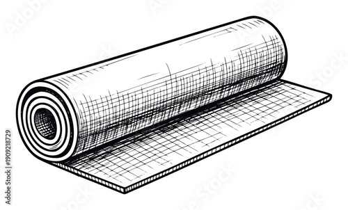 A versatile unrolled yoga mat perfect for fitness studios, home workouts, or promoting active lifestyle and wellbeing products and services