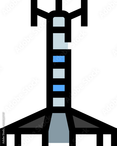 Cellular network tower indicating global communication, modern wireless internet service, and connectivity for mobile devices, representing digital technology infrastructure