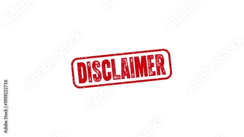 Disclaimer rubber stamp animation. disclaimer texture text Up to down motion graphics. stamp zooming and hit effect 4k video.