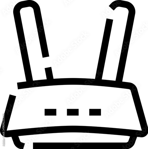 Wireless router icon symbolizing internet connectivity, global communication, and digital technology, representing modern networking infrastructure and data transfer through a wifi signal