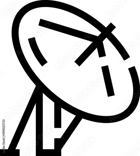 Satellite dish antenna transmitting and receiving data and signals, representing global communication, broadcasting, network connectivity, and modern telecommunication technology