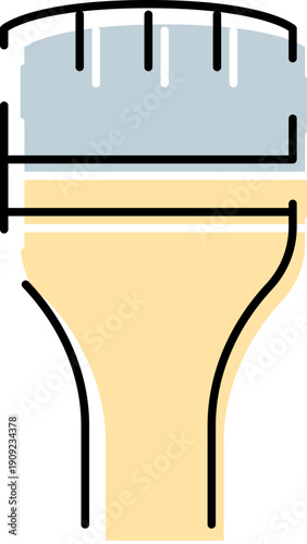 Barber brush showing grooming and care equipment for barbershops and salons, representing concepts of hygiene, hair dye application, and men's shaving services