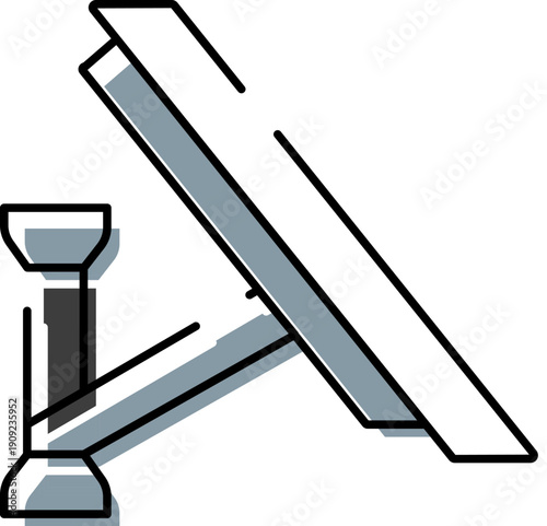 Incline workout bench representing fitness, exercise, and strength training, ideal for illustrating gym equipment, bodybuilding, and personal wellness concepts