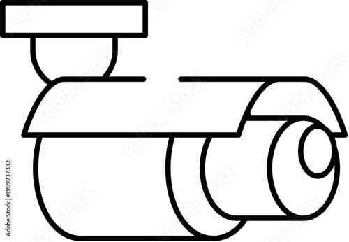 Surveillance camera providing protection and safety, monitoring an area with modern technology, capturing footage for security purposes in a controlled environment