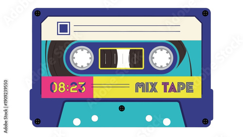Retro Cassette Tape Mix Tape 80s 90s Nostalgia Music Vintage Audio Recording
