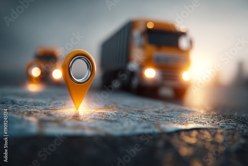 Wallpaper Mural A yellow pin is on the road Torontodigital.ca