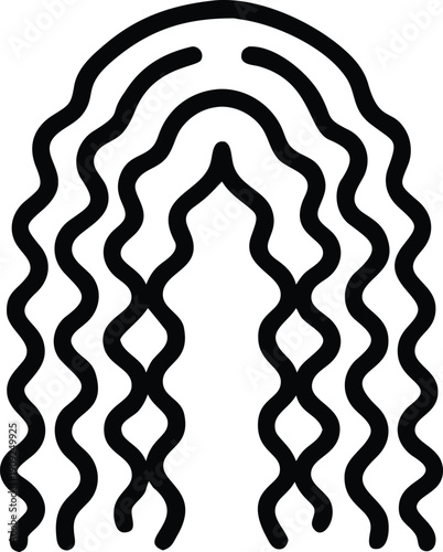 Vintage floral ornament pattern decorating the tribal vector silhouette of a woman head with swirl hair design and nature leaf art style.