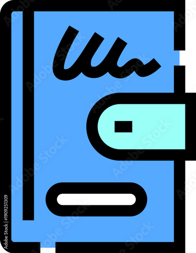 Diary journal notebook icon signifying personal records, private thoughts, planning, and memory storage, essential for organizing daily life and keeping secrets