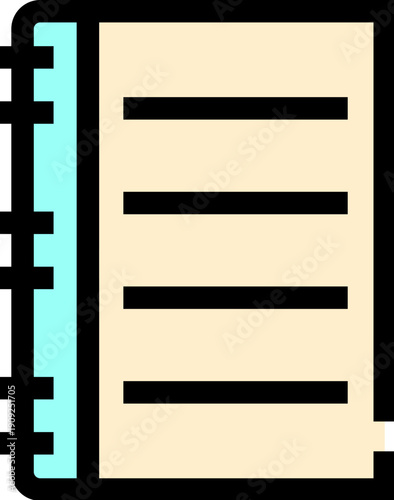 Spiral bound notebook with blank white pages on white background, ideal for notes, sketches, lists and ideas clean, simple stationery for school, office, planning and creativity