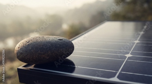 A solar panel is positioned...