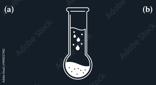 Bubbles in a flask, science experiment, chemical reaction, laboratory research