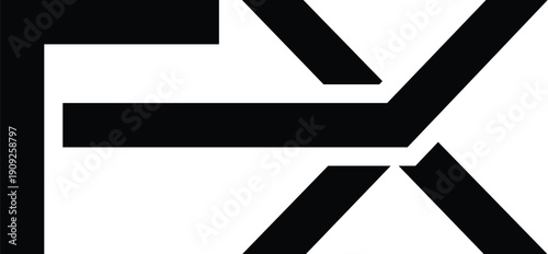 Letter FX minimalist logo