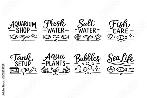 Aquarium services: freshwater, saltwater care, tank setup, aqua plants, bubbles, sea life